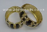 CEB140 24mm width gold plated alloy with enamel bangles wholesale