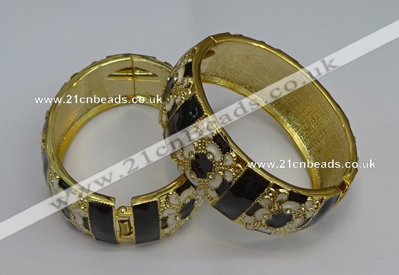 CEB140 24mm width gold plated alloy with enamel bangles wholesale