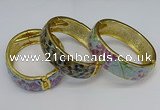 CEB141 20mm width gold plated alloy with enamel bangles wholesale