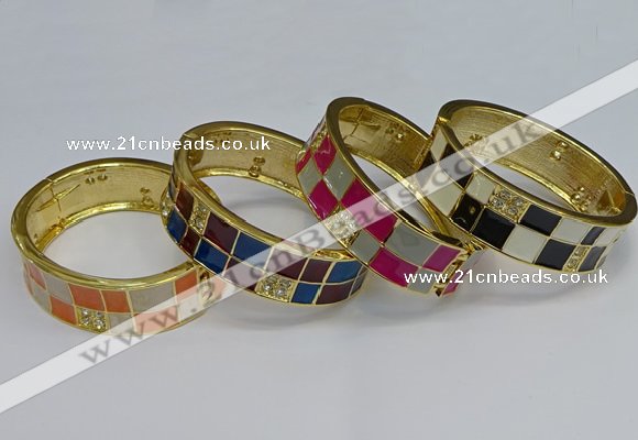 CEB142 20mm width gold plated alloy with enamel bangles wholesale