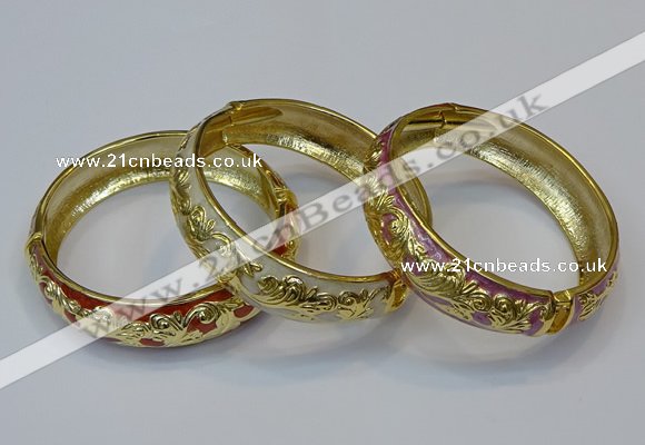 CEB143 18mm width gold plated alloy with enamel bangles wholesale