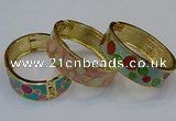 CEB146 19mm width gold plated alloy with enamel bangles wholesale