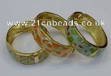 CEB147 19mm width gold plated alloy with enamel bangles wholesale