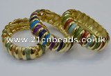 CEB155 20mm width gold plated alloy with enamel bangles wholesale