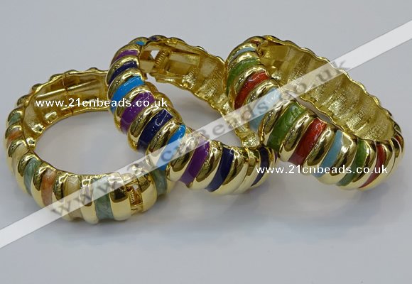 CEB155 20mm width gold plated alloy with enamel bangles wholesale