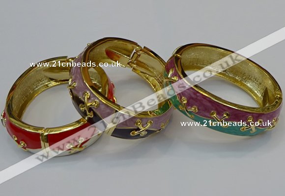 CEB156 19mm width gold plated alloy with enamel bangles wholesale