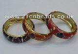 CEB161 18mm width gold plated alloy with enamel bangles wholesale