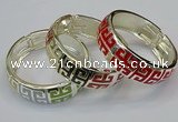 CEB163 20mm width gold plated alloy with enamel bangles wholesale