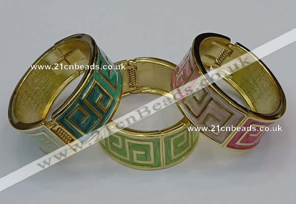 CEB165 23mm width gold plated alloy with enamel bangles wholesale