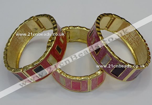 CEB166 20mm width gold plated alloy with enamel bangles wholesale