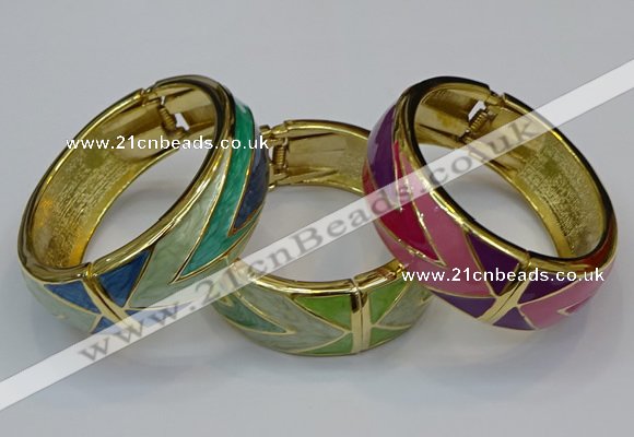 CEB168 20mm width gold plated alloy with enamel bangles wholesale