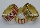 CEB170 25mm width gold plated alloy with enamel bangles wholesale