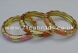 CEB172 13mm width gold plated alloy with enamel bangles wholesale