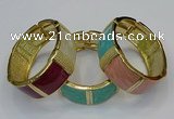 CEB173 22mm width gold plated alloy with enamel bangles wholesale