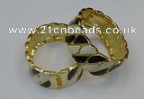 CEB176 25mm width gold plated alloy with enamel bangles wholesale