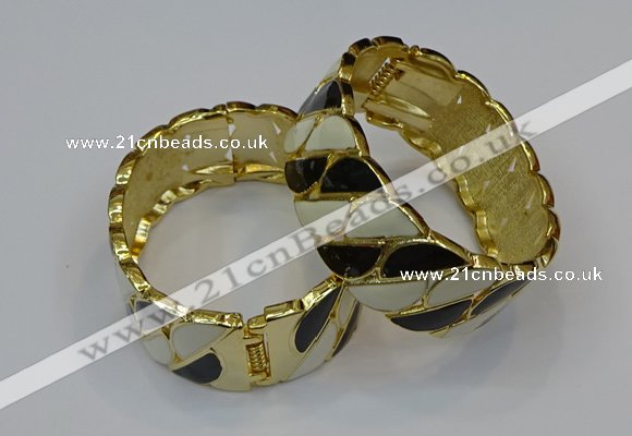 CEB176 25mm width gold plated alloy with enamel bangles wholesale