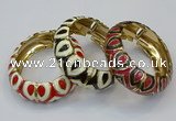 CEB177 20mm width gold plated alloy with enamel bangles wholesale