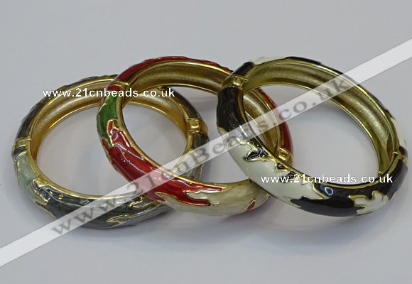 CEB178 13mm width gold plated alloy with enamel bangles wholesale