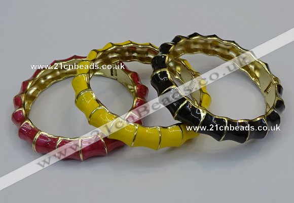 CEB180 14mm width gold plated alloy with enamel bangles wholesale