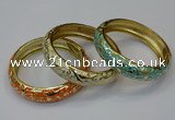 CEB184 15mm width gold plated alloy with enamel bangles wholesale