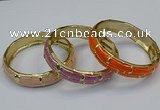 CEB185 14mm width gold plated alloy with enamel bangles wholesale