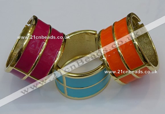 CEB187 38mm width gold plated alloy with enamel bangles wholesale