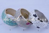 CEB26 5pcs 33mm width gold plated alloy with enamel bangles