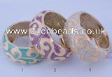 CEB27 5pcs 32mm width gold plated alloy with enamel bangles