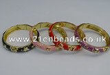 CEB61 9mm width gold plated alloy with enamel bangles wholesale