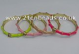 CEB65 6mm width gold plated alloy with enamel bangles wholesale