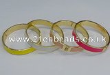 CEB66 9mm width gold plated alloy with enamel bangles wholesale