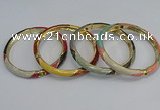 CEB68 6mm width gold plated alloy with enamel bangles wholesale