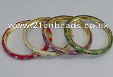 CEB75 6mm width gold plated alloy with enamel bangles wholesale