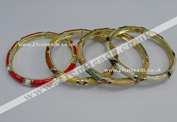 CEB90 8mm width gold plated alloy with enamel bangles wholesale