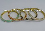 CEB95 6mm width gold plated alloy with enamel bangles wholesale