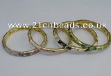 CEB97 6mm width gold plated alloy with enamel bangles wholesale