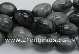 CEE09 15.5 inches 10*14mm rice eagle eye jasper beads wholesale