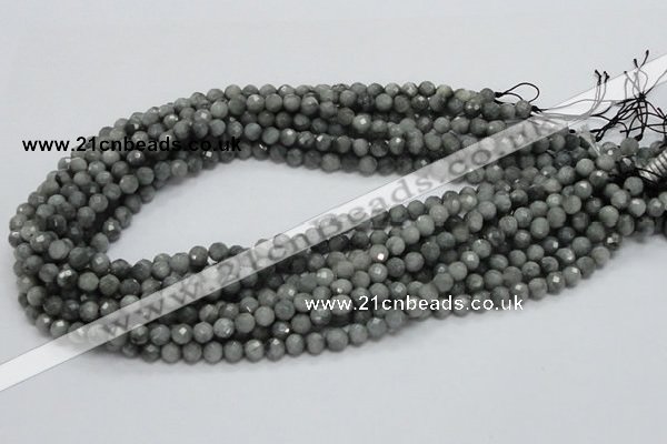 CEE19 15.5 inches 6mm faceted round eagle eye jasper beads wholesale