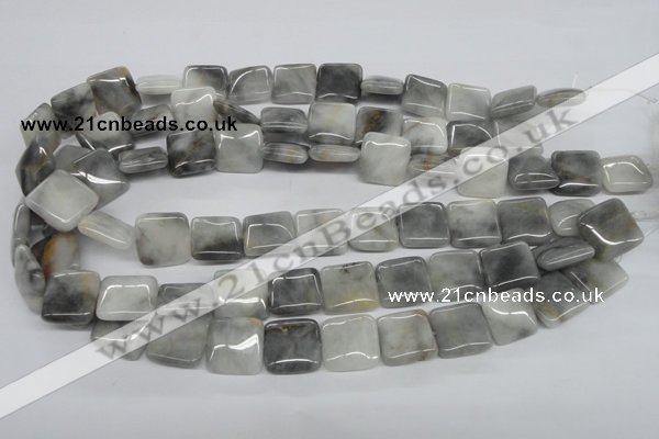 CEE208 15.5 inches 16*16mm square eagle eye jasper beads