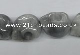 CEE215 15.5 inches 15*18mm skull shape eagle eye jasper beads