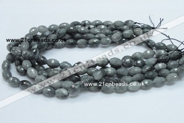 CEE28 15.5 inches 10*16mm faceted rice eagle eye jasper beads