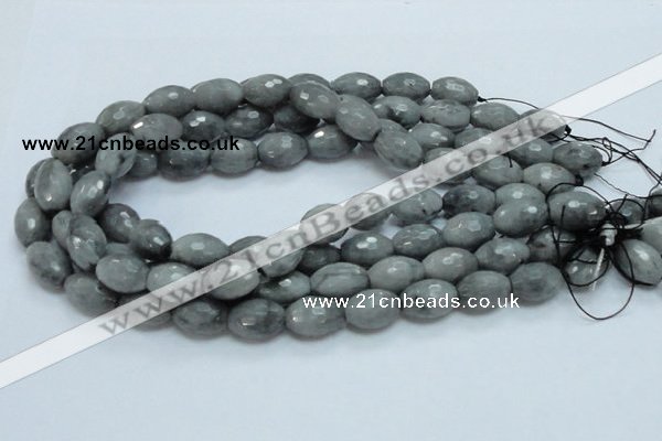 CEE29 15.5 inches 13*18mm faceted rice eagle eye jasper beads