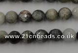 CEE353 15.5 inches 10mm faceted round eagle eye jasper beads