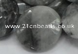 CEE40 15.5 inches 30mm faceted coin eagle eye jasper beads wholesale