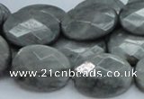 CEE43 15.5 inches 18*25mm faceted oval eagle eye jasper beads