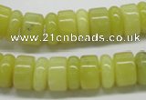 CEJ02 15.5 inches 5*14 & 8*14mm rondelle lemon jade beads wholesale