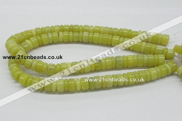 CEJ02 15.5 inches 5*14 & 8*14mm rondelle lemon jade beads wholesale