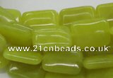 CEJ04 15.5 inches 13*18mm rectangle lemon jade beads wholesale