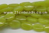 CEJ05 15.5 inches 10*14mm oval lemon jade beads wholesale