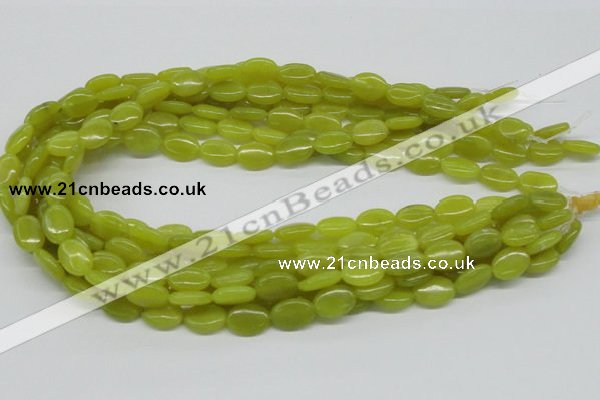 CEJ05 15.5 inches 10*14mm oval lemon jade beads wholesale